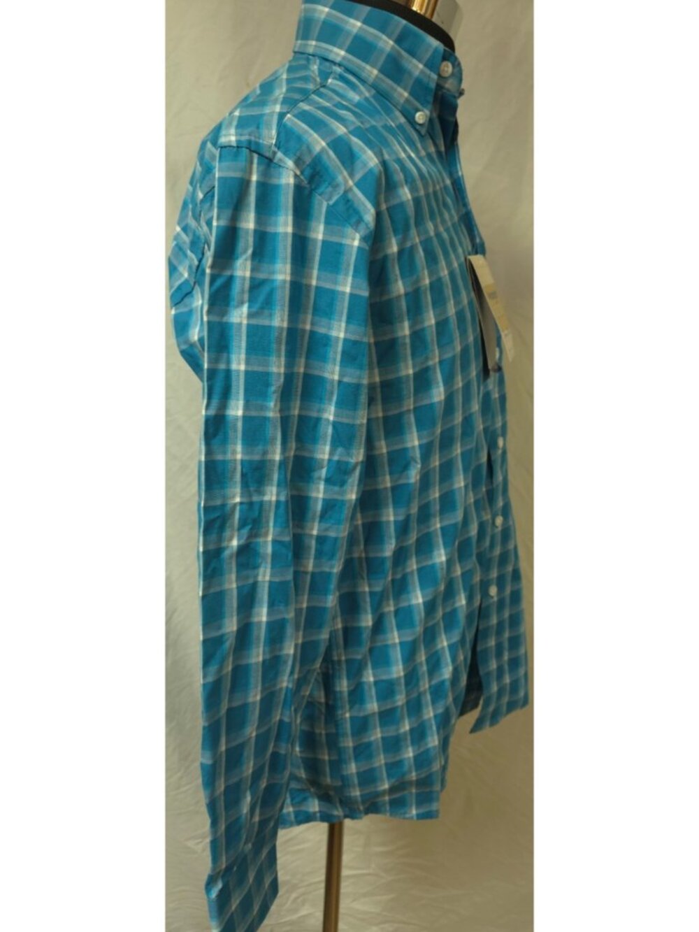 Wrangler George Strait Mens Small Teal Relaxed Fit UPF Performance Button Shirt - Picture 6 of 14